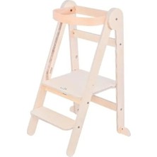 Esranın Dünyası Katlanabilir Ahşap Öğrenme Kulesi - 3 Ayarlanabilir Yükseklik