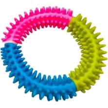 Esranın Dünyası Renkli Dikenli Halka Köpek Oyuncağı 12 cm