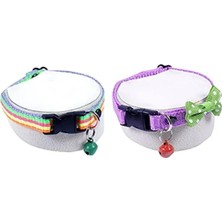 Esranın Dünyası Ayarlanabilir Zilli Papyonlu Kedi ve Köpek Tasması - 2'li Set