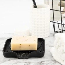 Esranın Dünyası Vantuzlu Esnek Sabunluk - Mutfak ve Banyo Için Siyah Silikon Tasarım