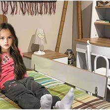 Esranın Dünyası Ahşap Yatak Bariyeri - 80X30 cm - Güvenli Uyum - Yatak Korkuluğu