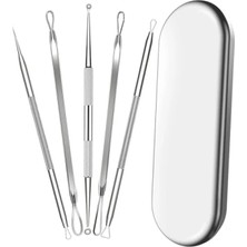 Esranın Dünyası Paslanmaz Çelik 5'li Komedon Temizleme Seti - Hijyenik ve Dayanıklı