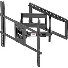 Esranın Dünyası Çift Kollu Eklemli Döner Tv Duvar Braketi, 75"-110" Ekranlar Için
