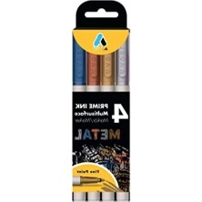 Esranın Dünyası 4 Renkli Multisurface Metalik Markör Seti - 1.5 mm Uç