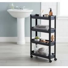 Esranın Dünyası Ultra Ince 4 Katlı Tekerlekli Düzenleyici Raf - 14.5 cm