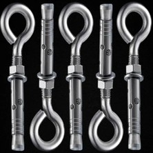 Esranın Dünyası M8 Çelik Dübel Seti - Salıncak, Boks Torbası ve Avize Için 5 Adet Gömlekli Kanca