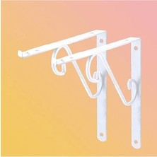 Esranın Dünyası Ferforje Raf Altı Tutucu Ayak - Ayarlanabilir, 230 x 155 mm (2 Adet)