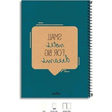 Esranın Dünyası Eco Kraft Sert Kapaklı Spiralli Defter - 200 Sayfa, Mavi