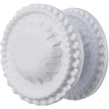 Esranın Dünyası Klasik Metal Kapı Tokmağı - Boyalı Beyaz