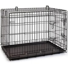 Esranın Dünyası Siyah Metal Köpek Kafesi 91X61X66 cm