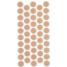 Esranın Dünyası Kahverengi 48 Adet Yuvarlak Yapışkanlı Parke Koruma Keçesi (2 Cm)