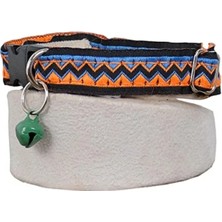 Esranın Dünyası Etnik Desenli Ayarlanabilir Zilli Boyun Tasması