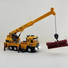 Esranın Dünyası Sesli ve Işıklı Oyuncak Iş Makinesi - Vinç ve Kepçe 30 cm