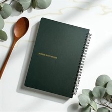 Esranın Dünyası 12 Haftalık A5 Beslenme ve Kilo Takip Planlayıcı Defter – Spiralli, Şık Suni Deri Kapak