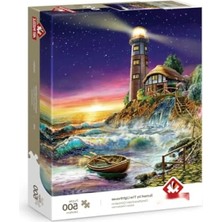 Esranın Dünyası 500 Parçalı Deniz Fenerinden Günbatımı Puzzle
