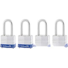 Esranın Dünyası Anahtarlı Dış Mekan Asma Kilit - 4'lü Set, Dayanıklı Çelik Gövde