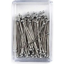 Esranın Dünyası Mineli Gümüş Başlı Toplu Iğne Seti, 50 Adet