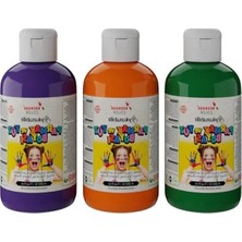 Esranın Dünyası 3'lü Parmak Boyası Seti - Yeşil, Mor ve Turuncu 250 gr