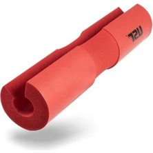 Esranın Dünyası Yüksek Kaliteli Bar-Squat Pedi - Kırmızı, 44 cm Boy, 10 cm Dış Çap