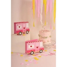 Esranın Dünyası Pembe Kamyon Tasarımlı Katlanabilir Hediye Kutusu - 2 Adet