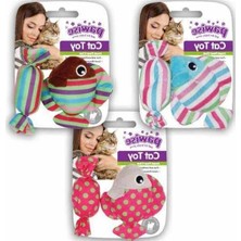 Esranın Dünyası Kedi Için Catnipli Balık ve Şeker Oyuncak Seti (2 Adet)