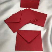 Esranın Dünyası Küçük Kırmızı Mesaj Zarfı - 10 Adet, 7x9 cm