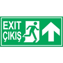 İnterform Fotolümen ( Fosforlu ) Çıkış Exit Yukarı Yön Levhası