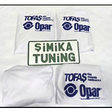 Tofaş Oto Beyaz Opar Ön Arka Kılıf(Arka 2 Parça Logolu) Likralı Esnek Tüm Araç Modellerine Uyum Sağlar