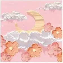 Esranın Dünyası Renkli Not Seti - Pembe Manzaralı Temalı Yapışkan Notlar