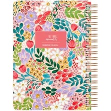 Esranın Dünyası Kareli Spiralli Defter - 17X24 Cm, Kırmızı