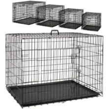 Esranın Dünyası Siyah Metal Kedi ve Köpek Kafesi, 120X75X84 cm