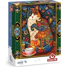 Esranın Dünyası 1000 Parça Zorlu Kedi Temalı Puzzle