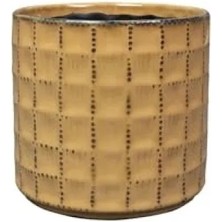 Esranın Dünyası Kahve Renkli Seramik Saksı 14X13 cm