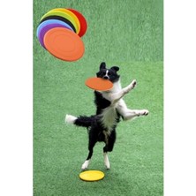 Esranın Dünyası Dayanıklı Silikon Frizbi Köpek Oyuncağı 17.5 cm - Esnek ve Güvenli