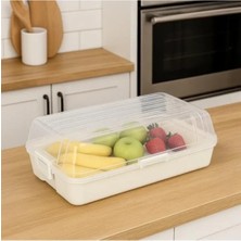 Esranın Dünyası Şeffaf Kapaklı Buzdolabı Düzenleyici Kutu – 32X18 cm Pratik Gıda Organizeri