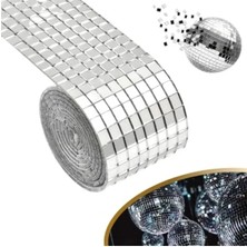 Esranın Dünyası 1 Metre Gümüş Renk Aynalı Mozaik Dekor Bandı