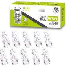 Esranın Dünyası 12V 5W Sarı Otomobil Ampulü - W5W T10 Ecco Series (10 Adet)