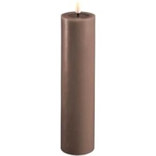 Esranın Dünyası 5X20 cm Kahverengi Moka LED Mum
