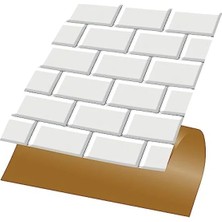 Esranın Dünyası Kendinden Yapışkanlı Metro Karo Desenli Pvc Karo, 30X30 cm