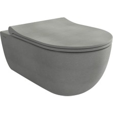 Bocchı V-Tondo  Asma Klozet (1416-069-0128 )Mat Beton Kapak Dahil