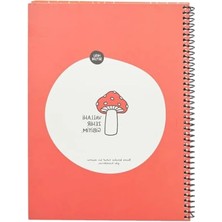 Esranın Dünyası 80 Yaprak Kareli Spiralli Defter - Stickerli Kapak, 18.5X25 cm