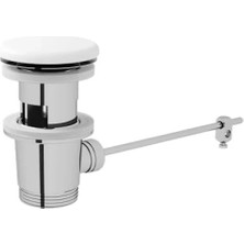 Esranın Dünyası Beyaz Seramik Süzgeç - Lavabo Sifon Üst Grubu