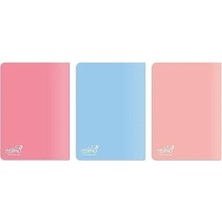 Esranın Dünyası 3'lü Paket A4 Kareli Defter, Somon, Pembe, Mavi