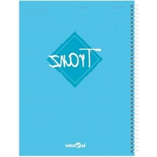 Esranın Dünyası Spiralli Kareli Defter - Turkuaz, A4 Boyut, 200 Sayfa