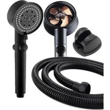 Esranın Dünyası 5 Fonksiyonlu Siyah Turbo Fan Duş Seti