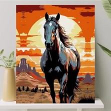 Esranın Dünyası Sayılarla Boyama Tuval Seti - Fırça ve Boya Dahil, 40X50 cm