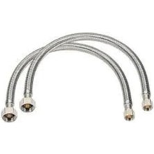 Esranın Dünyası Çelik Bağlantılı 3/8 Klozet Bağlantı Hortumu - 2 Adet, 100 cm