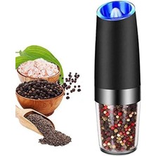 Esranın Dünyası Otomatik Tuz ve Karabiber Değirmeni – Ters Çevirince Çalışan, LED Işıklı, Ayarlanabilir Öğütme Sev