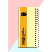 Esranın Dünyası Spiralli Çizgisiz Not Defteri - Kalın Karton Kapak, 21X10 Cm, 120 Sayfa