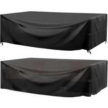Esranın Dünyası Su Geçirmez Bahçe Mobilyası Koruma Örtüsü, Siyah, 160X160X80 cm